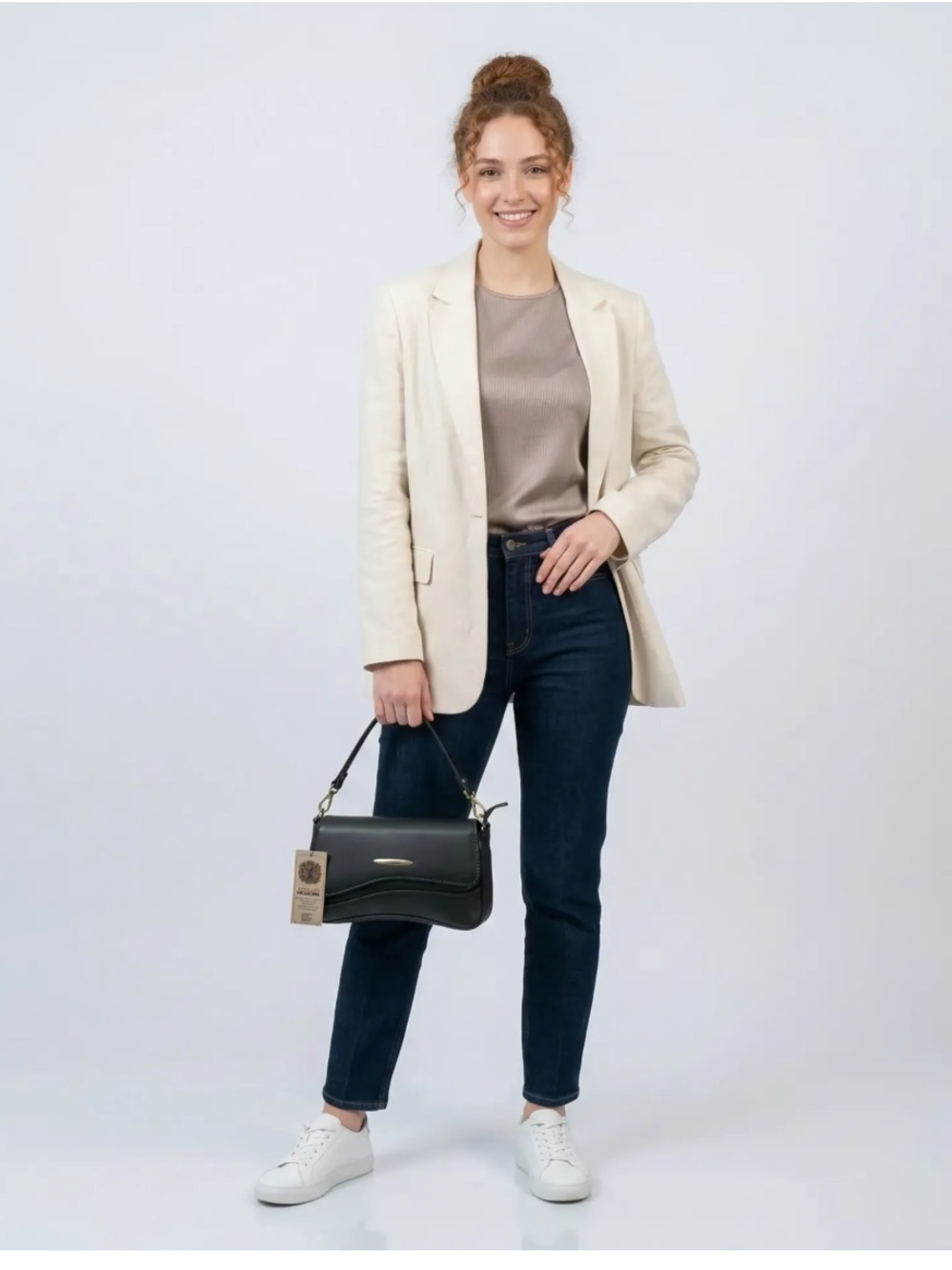 MEXICANA Leather Shouder or Crossbody Bag in Black - Picture 3 of 6